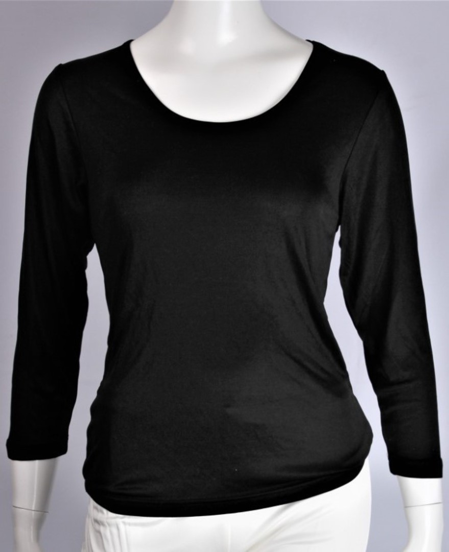 Quality Alice & Lily pure silk  long sleeve camisole top black Code:AL/SILK/1/BLK image 0